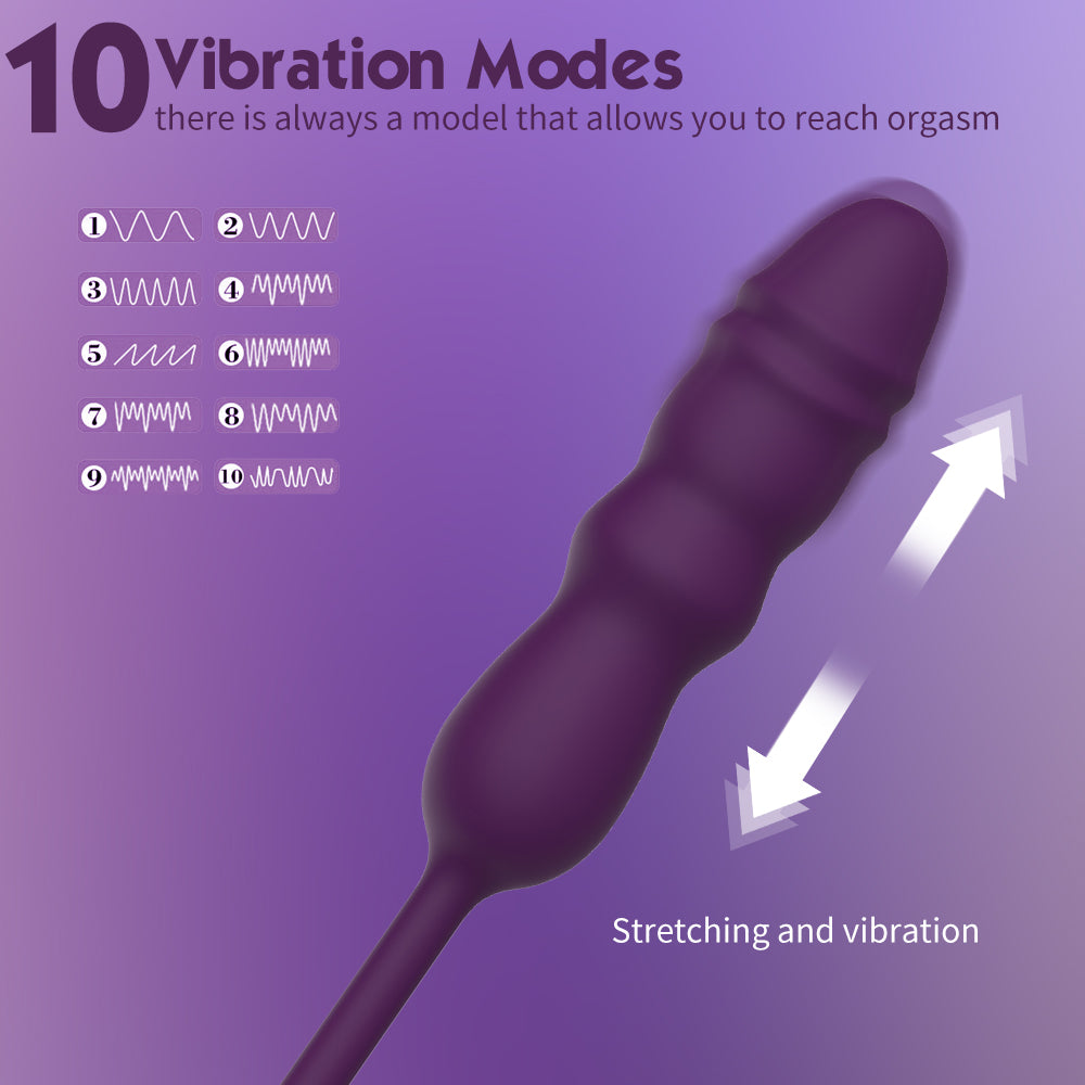 Sensatease - 10 Frequency Sucking Telescopic Vibrator