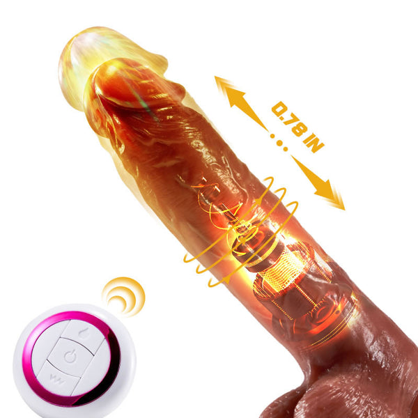 sensatease Wald Vibrating 3 Telescoping Swinging Lifelike Dildo Vibrator 8.86 INCH
