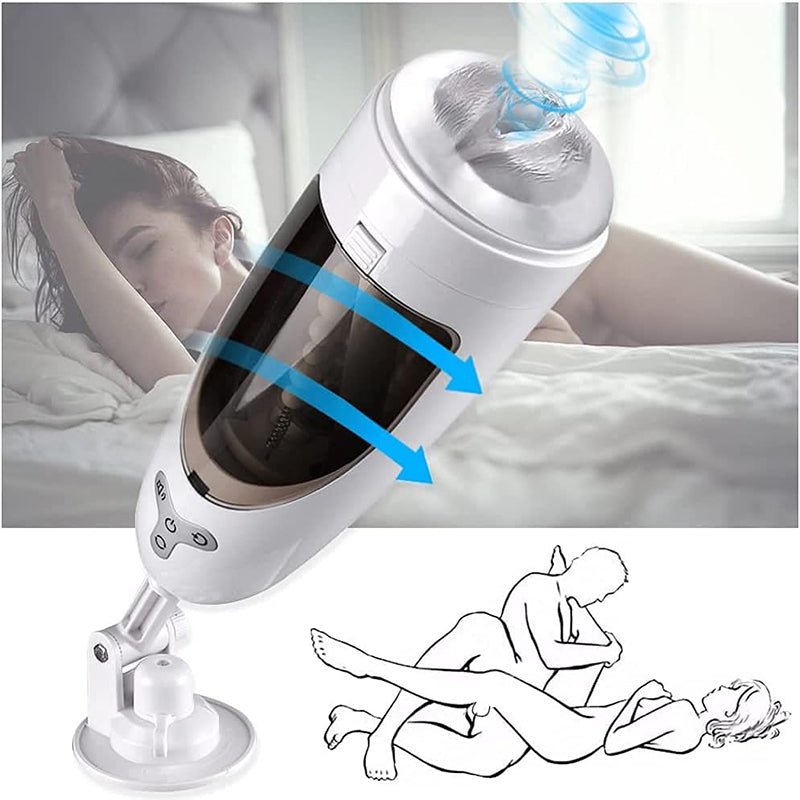 Sensatease - 5-Frequency Suction 10-Frequency Rotation Male Masturbator