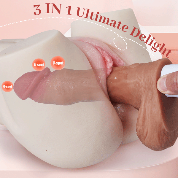 sensatease - 10 Telescopic Swinging Vibrator App Control Dildo 6.41 IN with Suction Cup