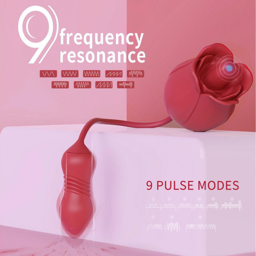 Sensatease - Telescopic Sucking Rose Vibrator