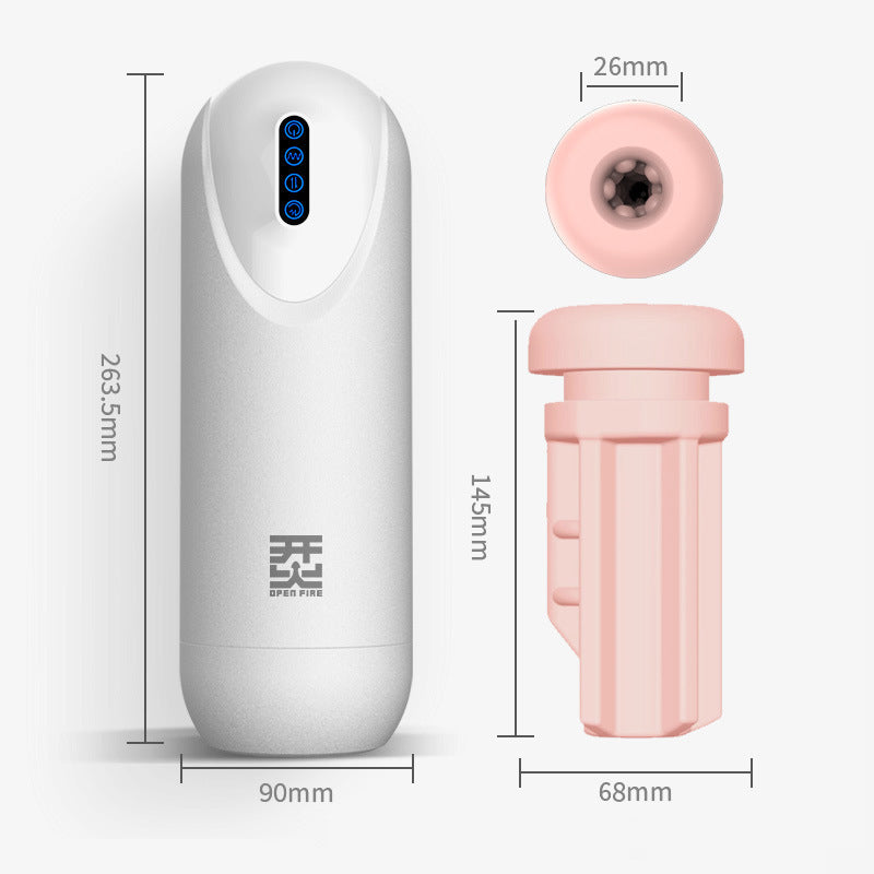 Sensatease - Open Fire Male Sucking Telescopic Masturbation Cup