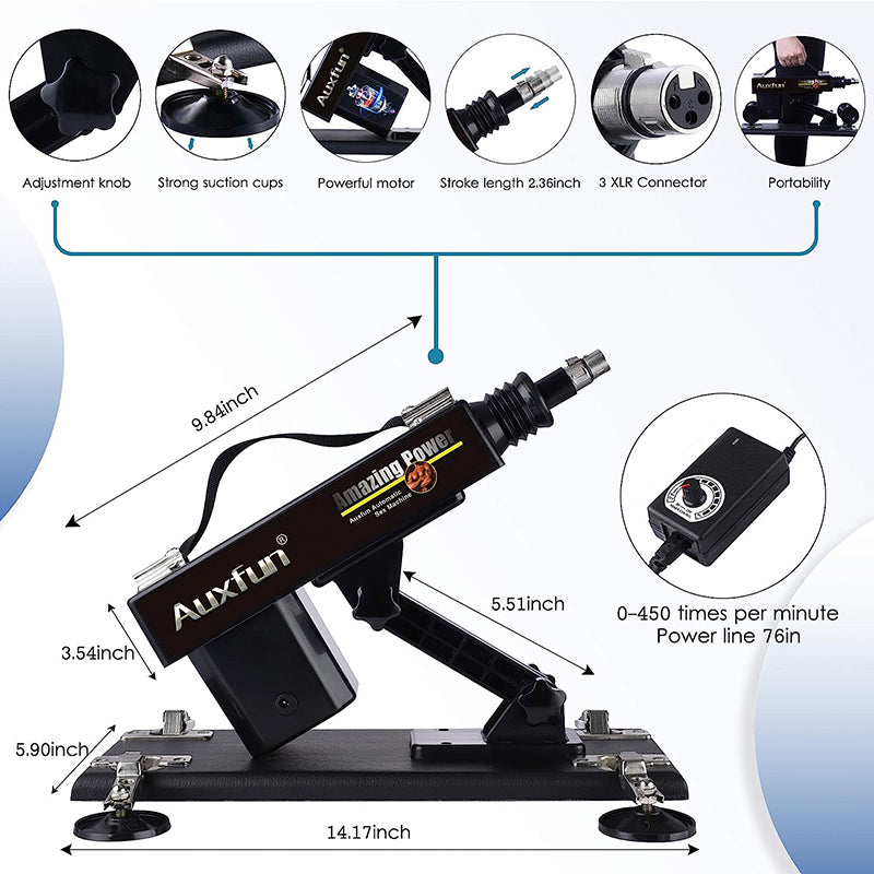 Sensatease - Automatic Sex Machine Sex Toys,Thrusting Machines for Men Women,Love Machine Device Gun with 6 Attachments