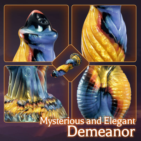 sensatease - Animal Texture 7 Thrust Male Vibrator Large Suction Cup Monster Dildo 10.23 Inch