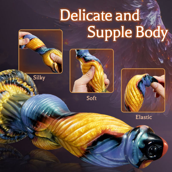 sensatease - Animal Texture 7 Thrust Male Vibrator Large Suction Cup Monster Dildo 10.23 Inch