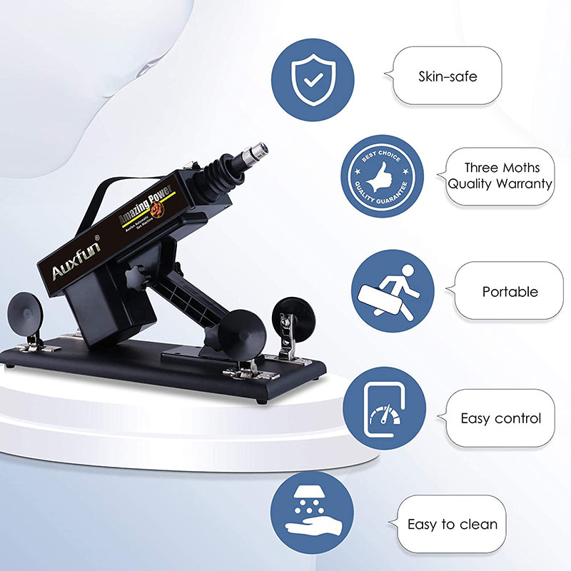 Sensatease - Automatic Sex Machine Sex Toys,Thrusting Machines for Men Women,Love Machine Device Gun with 6 Attachments
