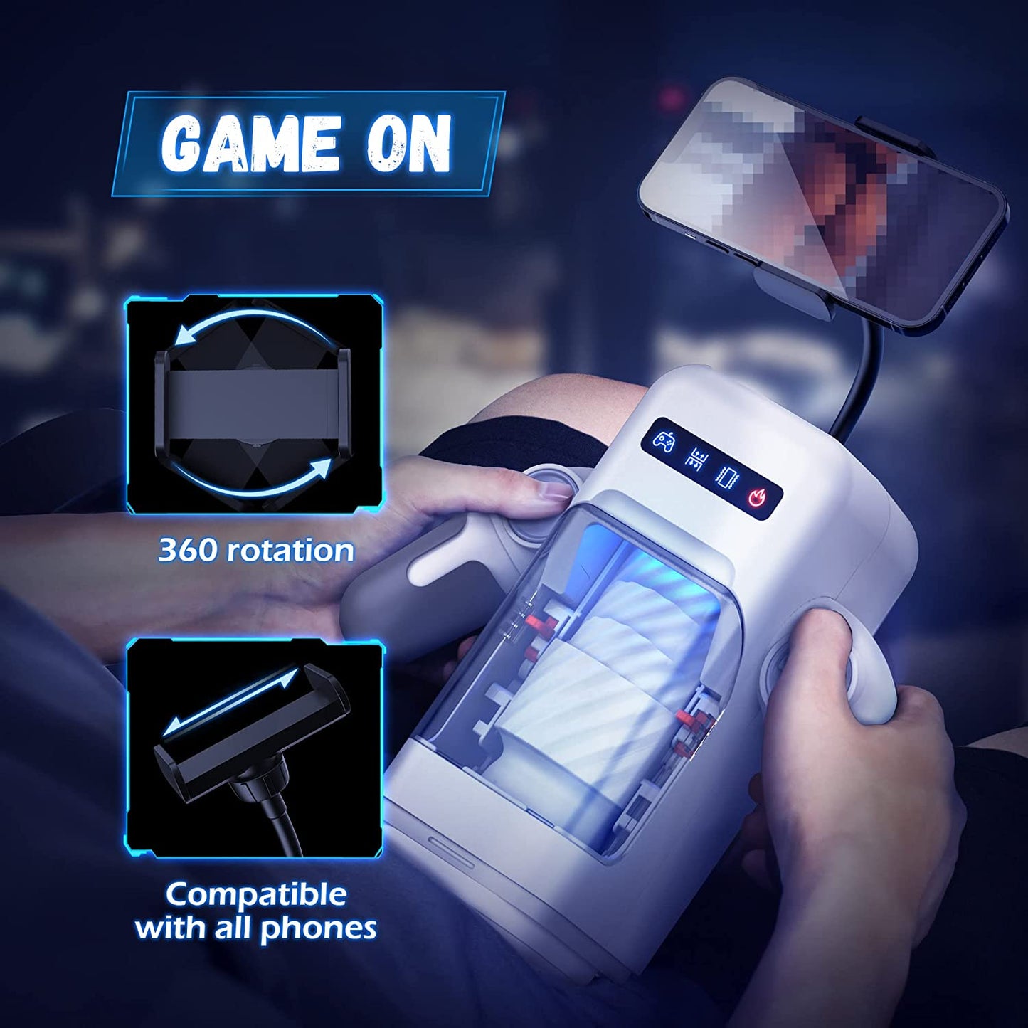 Sensatease - 10-частотная 10-частотная вибрационная самонагревающаяся мужская чашка для самолета