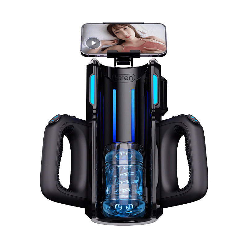 Sensatease - King Cannon - Dual Interchangeable Sleeves, 12CM Extension, and Men's Pleasure Device with a Peak Thrust Speed of 700/minute