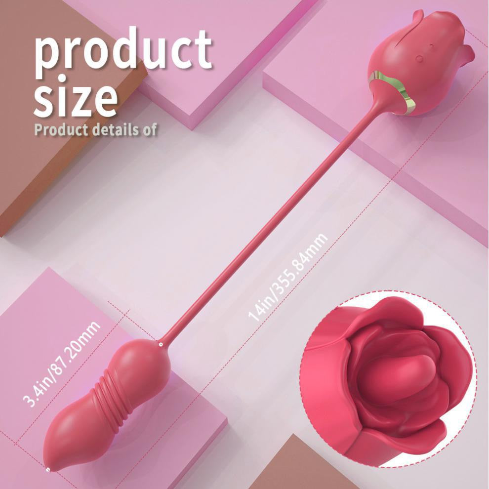 Sensatease - Telescopic Sucking Rose Vibrator