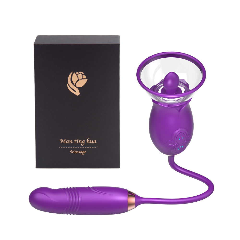 Sensatease - Rose Tongue Extender Clitoris Sucker