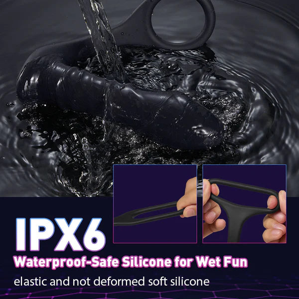 Sensatease - Silicone Remote Control Cock Ring Anal Vibrator