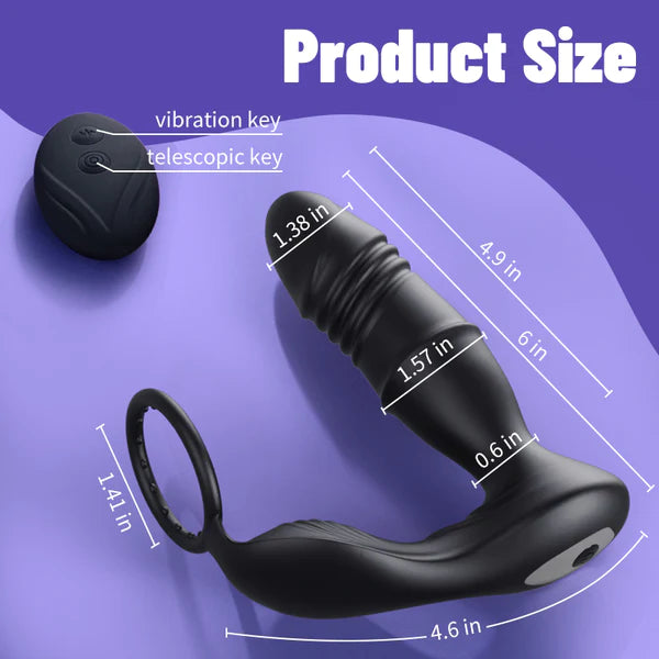Sensatease - Vibration & Penis Ring Locking Prostate Massager