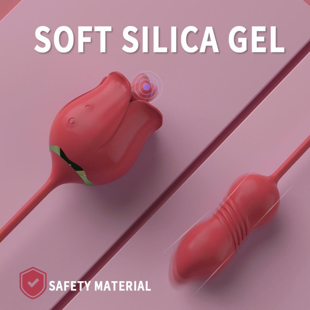 Sensatease - Telescopic Sucking Rose Vibrator