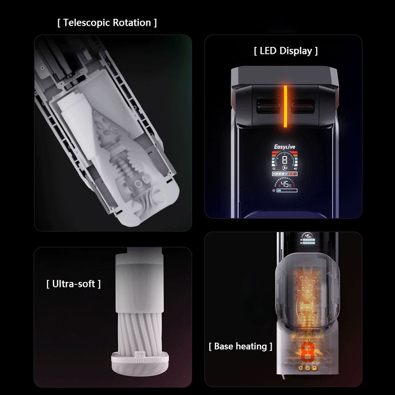 Sensatease - 8-Frequency Rotary Expansion and 5-Frequency Vibration Male Aircraft Cup