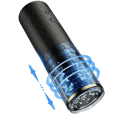Sensatease - 10 Thrusting Spinning Suction Technical Sense Male Masturbator