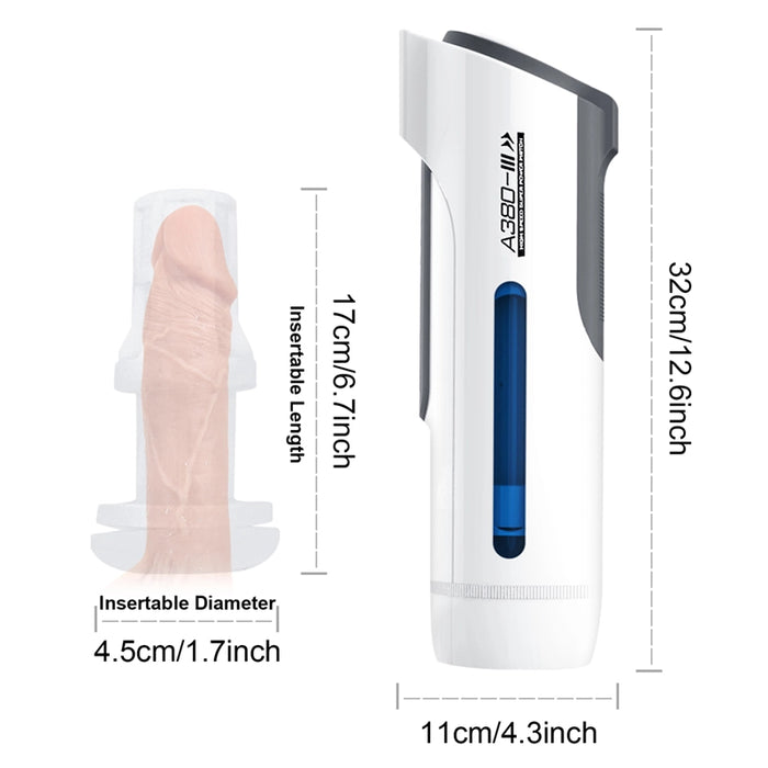 Sensatease - Automatic Telescopic Thrusting Moan Heating Masturbator