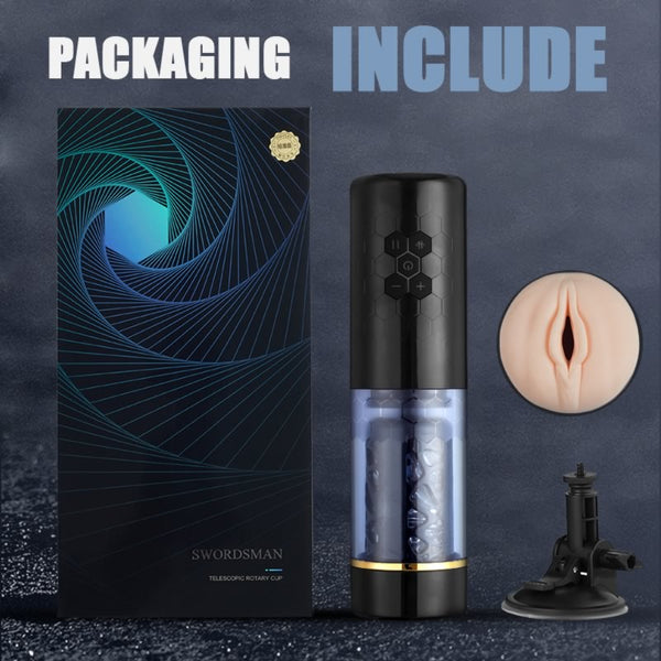 Sensatease - 10 Thrusting Spinning Suction Technical Sense Male Masturbator