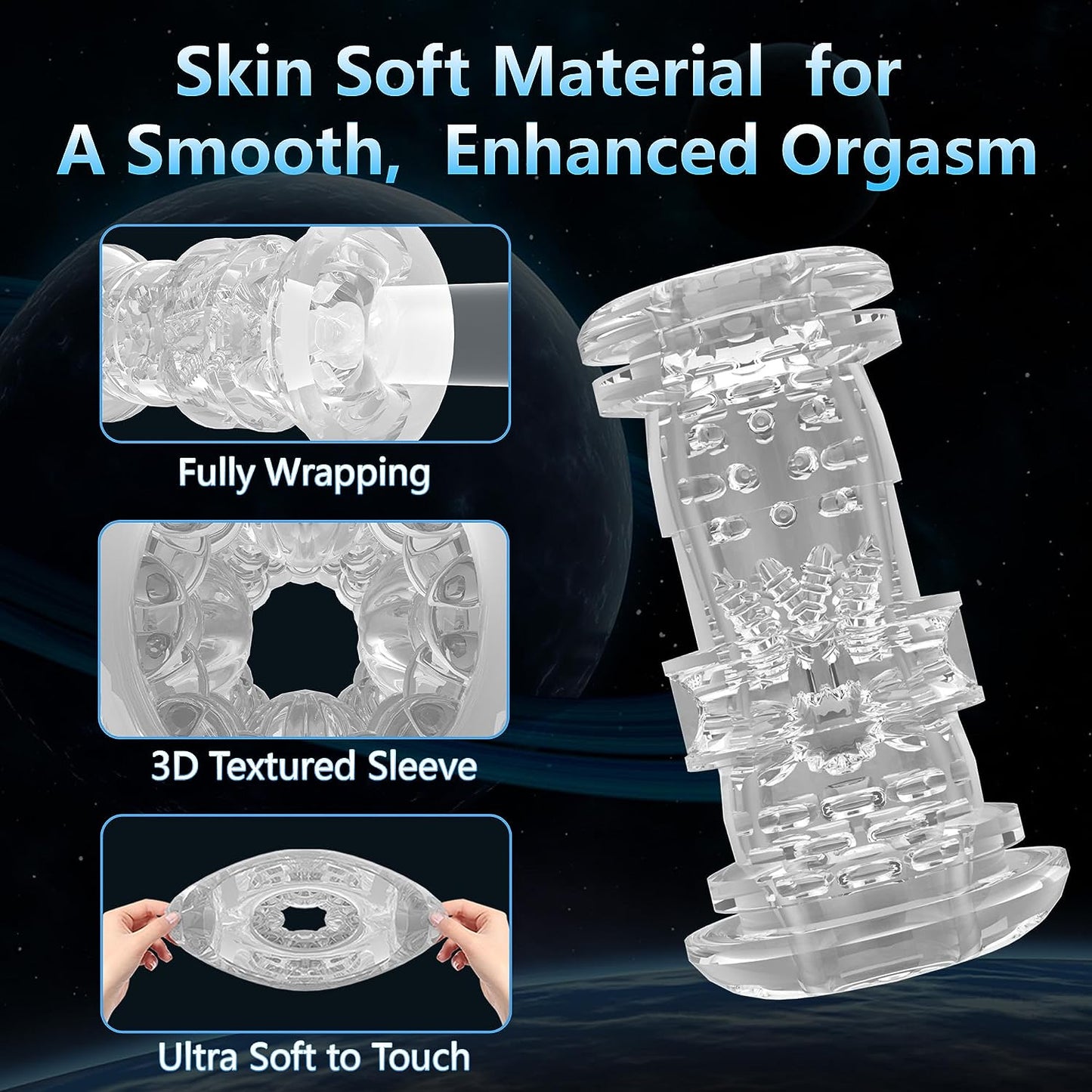 Sensatease Digital Experience Masturbator: Cutting-Edge Pleasure Innovation with 9-Speed Expandable and Vibrating Features