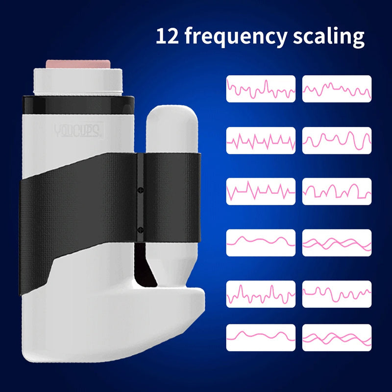 Sensatease - Male Masturbator 12 Speed Automatic Retractable Vibrator Vagina Sucking Oral Masturbator Penis Pocket Pussy Male Sex Machine