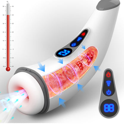 Sensatease - 9-Frequency Suction 9-Frequency Vibration Heating and Sound-Enabled Male Masturbator