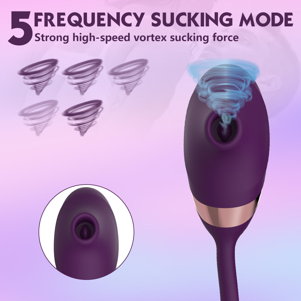 Sensatease - 10 Frequency Sucking Telescopic Vibrator
