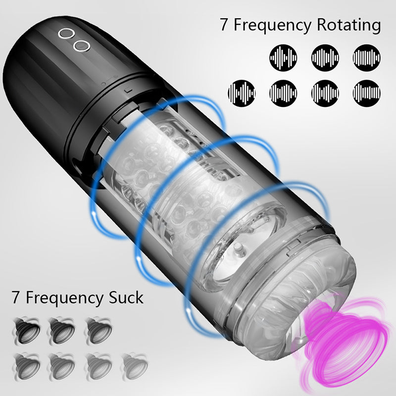 Sensatease - 7-Frequency Suction Rotation Male Aircraft Cup