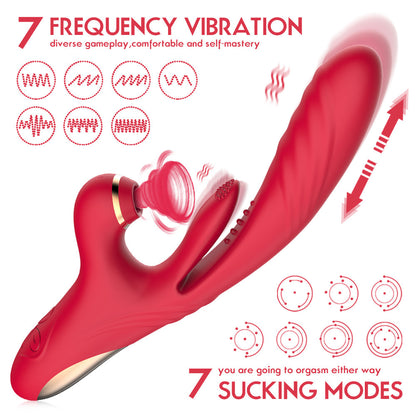 Sensatease - 7-częstotliwościowy wibrator ssący i pulsacyjny dla kobiet