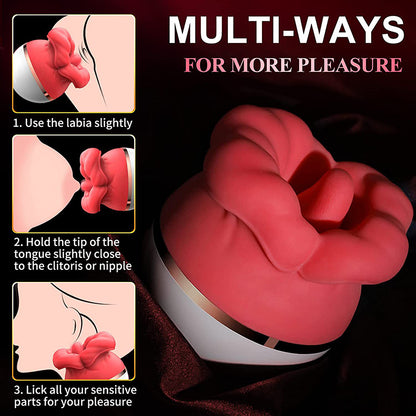 Sensatease - Mini Rose Tongue Licking Masturbator
