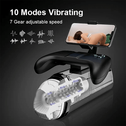 Sensatease - 7-Frequency Suction & 7-Frequency Vibration Male Masturbator