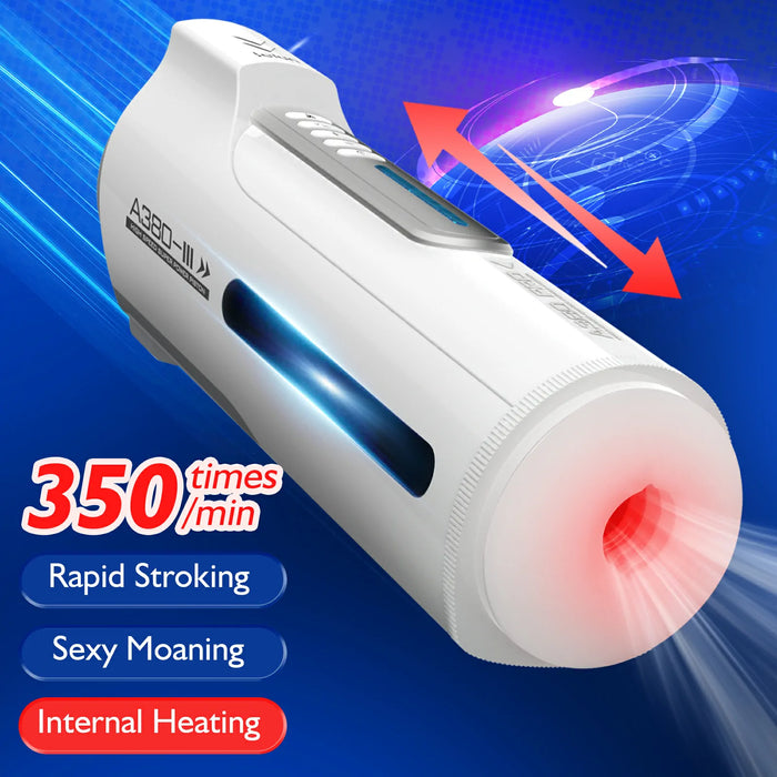 Handheld Retractable Sucking & Heating Male Penis Stroker