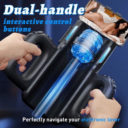 Sensatease - King Cannon - Dual Interchangeable Sleeves, 12CM Extension, and Men's Pleasure Device with a Peak Thrust Speed of 700/minute